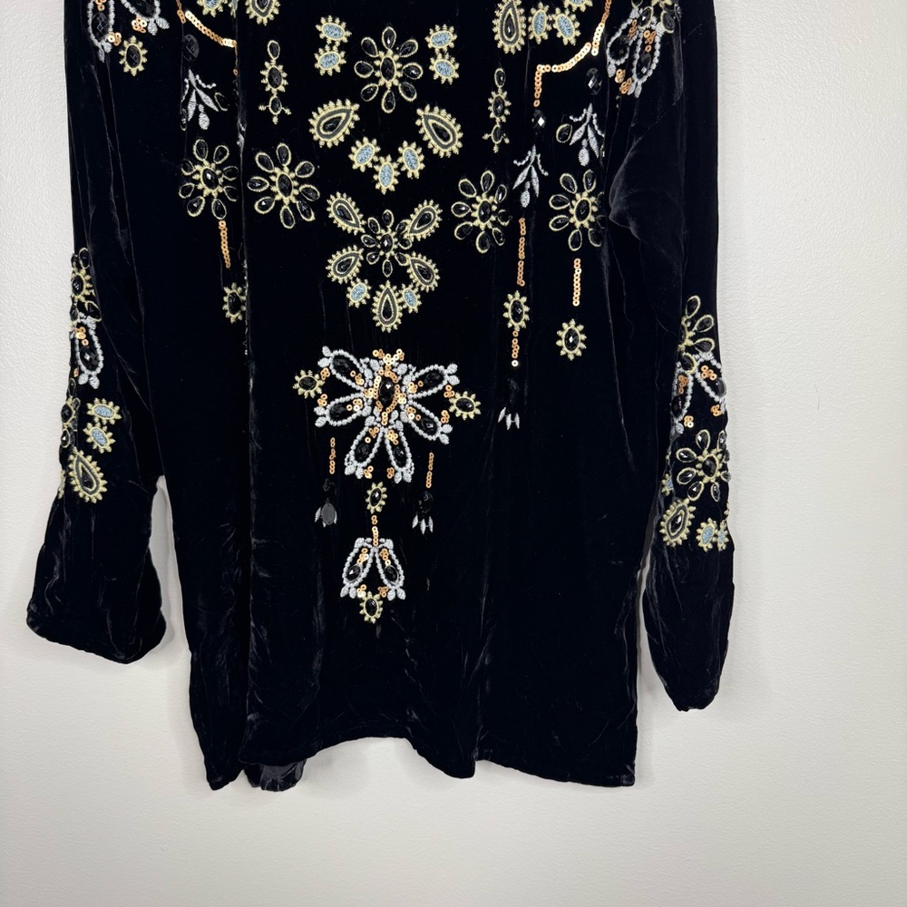Biya Johnny Was Embroidered Charlize Bell Sleeves Blouse Brand New NEW small - Picture 3 of 11
